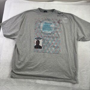 VTG Y2K Makaveli Tupac Shakur 2pac Grey Short Sleeve Graphic Shirt Men's 3XL